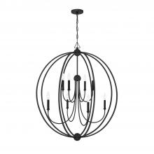 Crystorama 2246-BF_NOSHADE - Libby Langdon for Crystorama Sylvan 8 Light Black Forged Chandelier