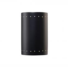 Justice Design Group CER-5290-CRB-LED1-1000 - Large ADA Cylinder w/ Perfs - Closed Top - LED