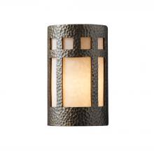 Justice Design Group CER-5340W-HMBR-LED1-1000 - Small ADA Prairie Window - Closed Top (Outdoor) - LED