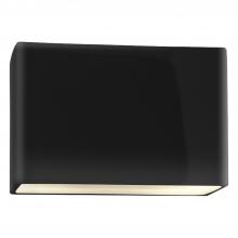 Justice Design Group CER-5650W-BKMT-LED2-2000 - Large ADA Rectangle (Outdoor) LED Wall Sconce - Closed Top