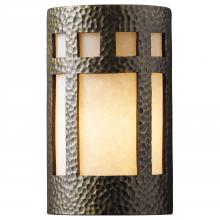 Justice Design Group CER-7345-HMBR-LED1-1000 - Small Prairie Window - Open Top & Bottom - LED