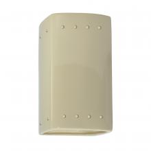 Justice Design Group CER-0925W-VAN-LED1-1000 - Small Rectangle w/ Perfs - Open Top & Bottom (Outdoor)
