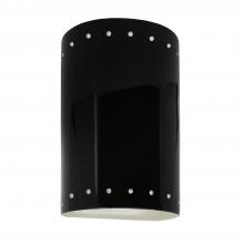 Justice Design Group CER-0995W-BKMT - Small Cylinder w/ Perfs - Open Top & Bottom (Outdoor)