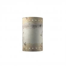 Justice Design Group CER-1295W-TRAG-LED1-1000 - Large Cylinder w/ Perfs - Open Top & Bottom (Outdoor) - LED