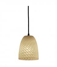 Justice Design Group FSN-8815-10-WEVE-MBLK-RIGID - Mini 1-Light Pendant