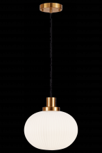 Matteo Lighting C61003AGOP - Charismo Aged Gold Brass Pendant