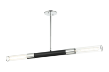 Matteo Lighting C61202MBCH - Tubo Matte Black + Chrome Pendant