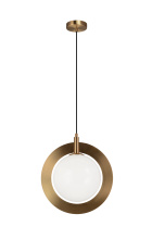 Matteo Lighting C80711AGOP - Astro Aged Gold Brass Pendant