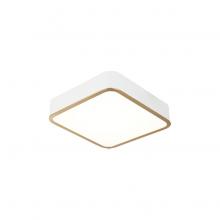 Matteo Lighting M10542WHAG - Ainslay White + Aged Gold Brass Ceiling Mount