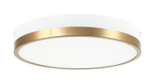 Matteo Lighting M15301WHAG - Tone White and Aged Gold Brass Ceiling Mount