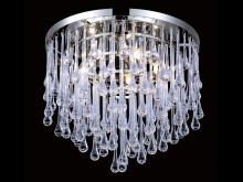 Avenue Lighting HF1803-PN - Hollywood Blvd. Polished Nickel Tear Drop Glass Flush Sconce
