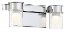 Minka George Kovacs P5412-077-L - Herald Square - 2 LIGHT LED Bath Chrome